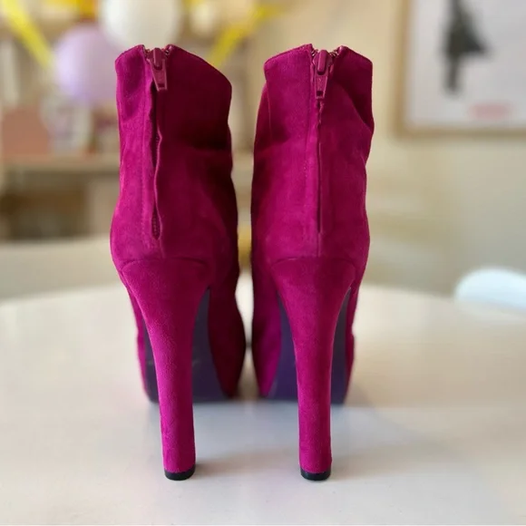 PeepToe Miss Combat Boots - Picture 3 of 9